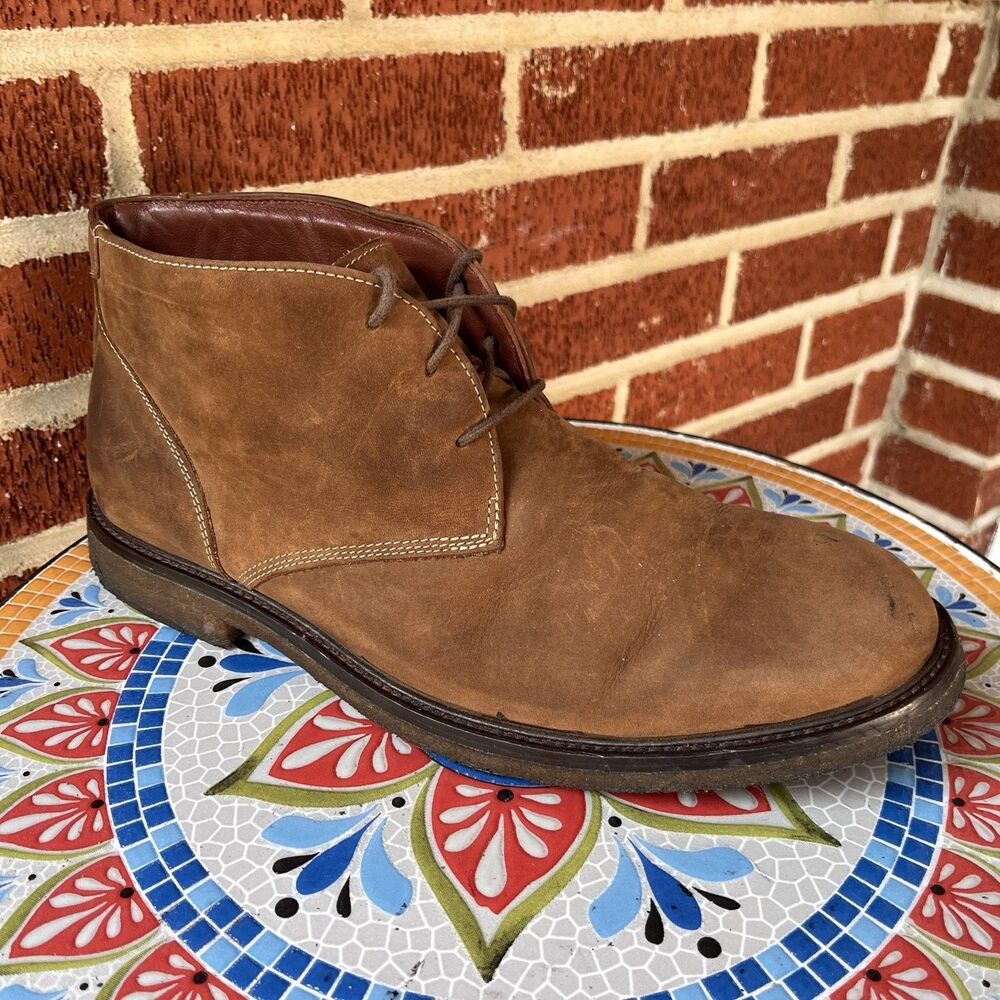 Johnston & Murphy Copeland Chukka Mens 11 Brown Oiled Full Grain Leather Boots